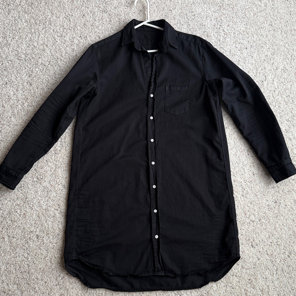 FRANK & EILEEN Mary Shirtdress Black Famous Denim - Picture 5 of 15
